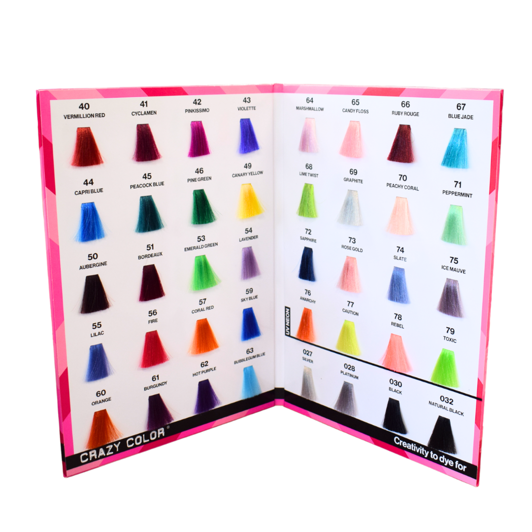 Crazy Color Hair Dye Chart Crazy Color Semi Permanent Hair