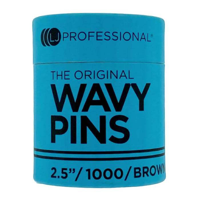 LJ Professional 2.5" Fine Wavy Hairpins Brown (1000pcs)