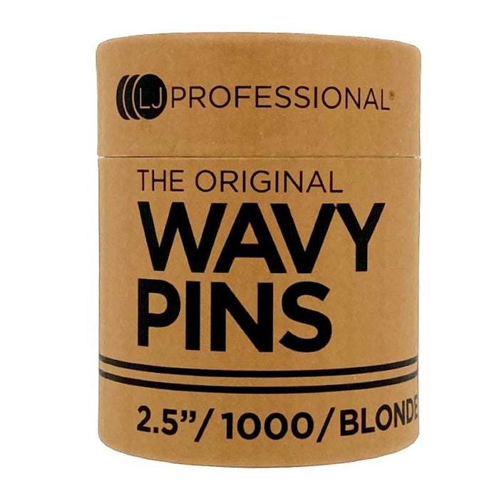 LJ Professional 2.5" Fine Wavy Hairpins Blonde (1000pcs)