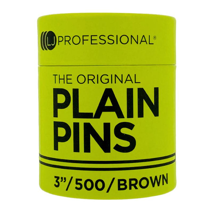LJ Professional 3" Plain Hairpins Brown (500pcs)