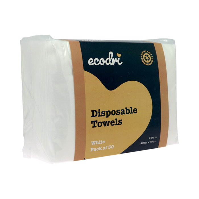 Ecodri Disposable Towels - White - Pack Of 50