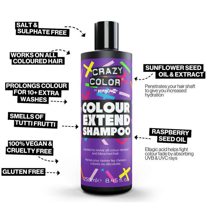 Crazy Color Extend Color Safe Yellow Shampoo 250ml