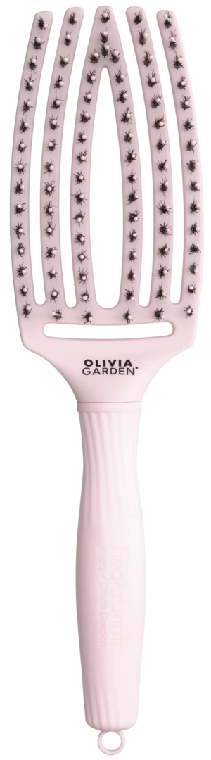 Olivia Garden Fingerbursh Care Boar & Nylon Pastel Pink Medium