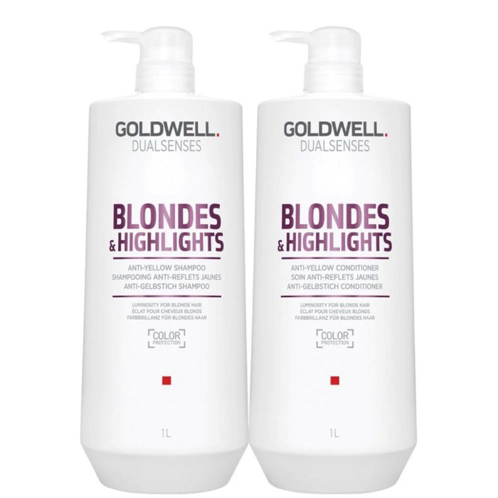Goldwell Dualsenses Blondes & Highlights Anti Yellow Twin Pack Shampoo & Conditioner 1L