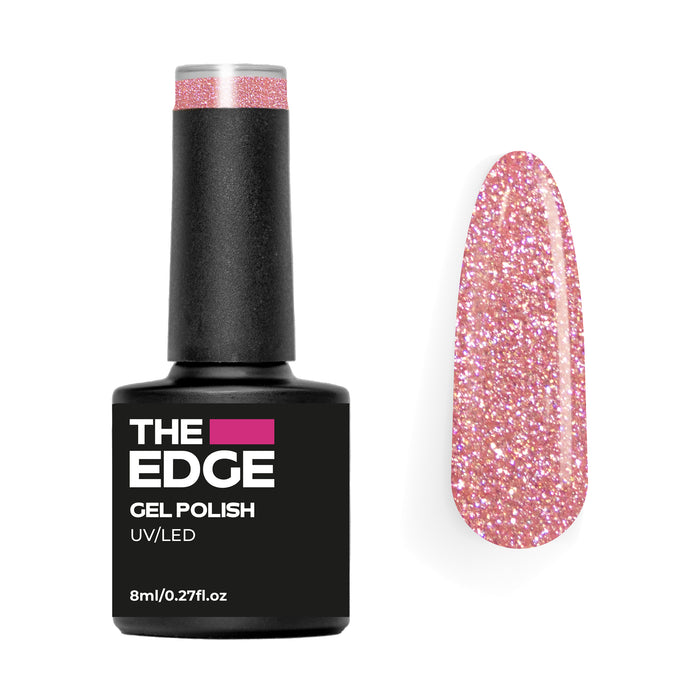 The Edge Gel Polish 8ml - The Blush Glitter