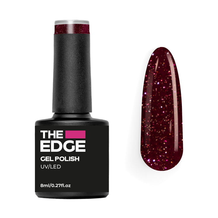The Edge Gel Polish 8ml - The Chestnut Glitter