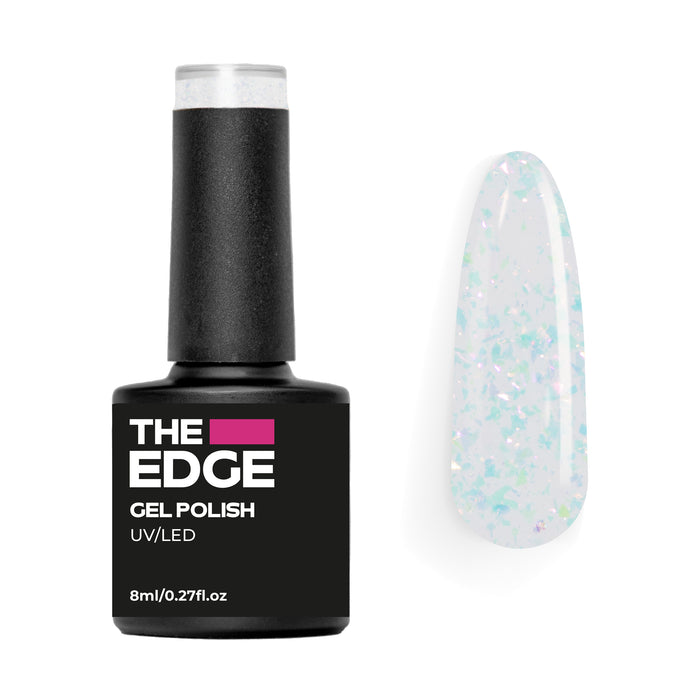 The Edge Gel Polish 8ml - The Holographic Flake Topper