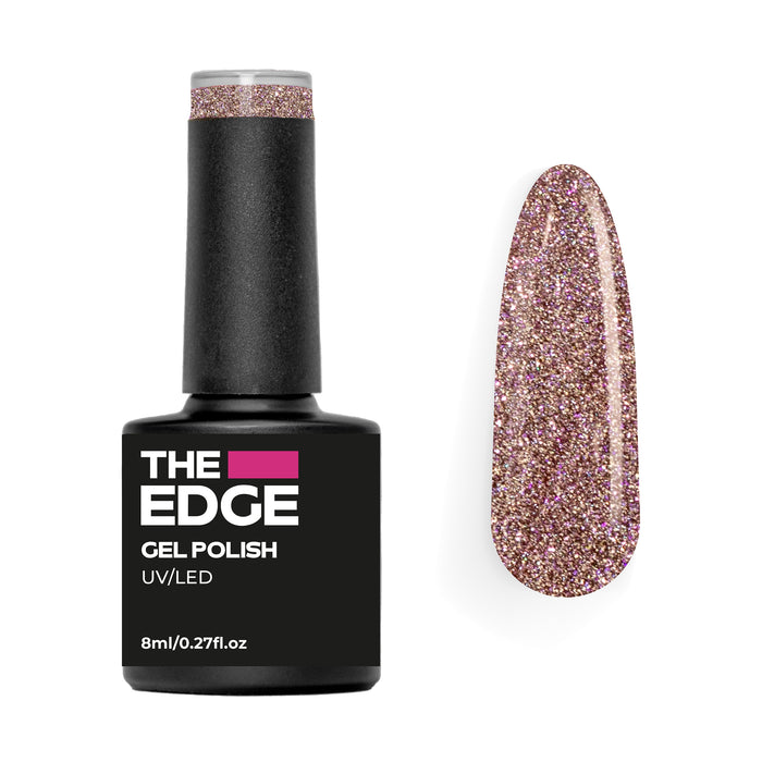 The Edge Gel Polish 8ml - The Rose Glitter
