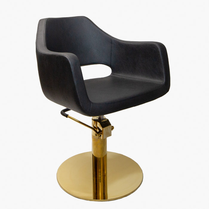 Crewe Orlando Bahama Hydraulic Styling Chair Gold Disc Base- 7 Day Quick Ship