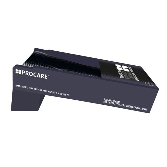 Procare Black Fade Superwide Extra Long Embossed Pre-Cut Foil- 500 Sheets
