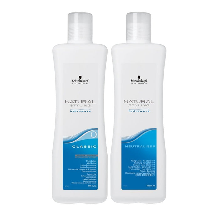 Schwarzkopf Classic Natural Styling Perm Glamour Wave No. 0 Perm and Neutraliser Litre