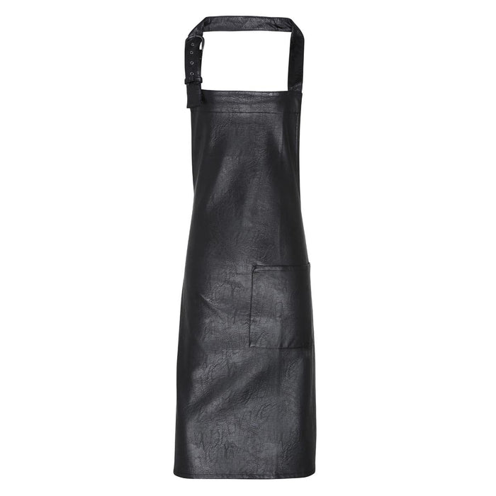 Dream Barber Bib Black Faux Leather