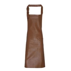 Dream Barbers Bib Tan Faux Leather