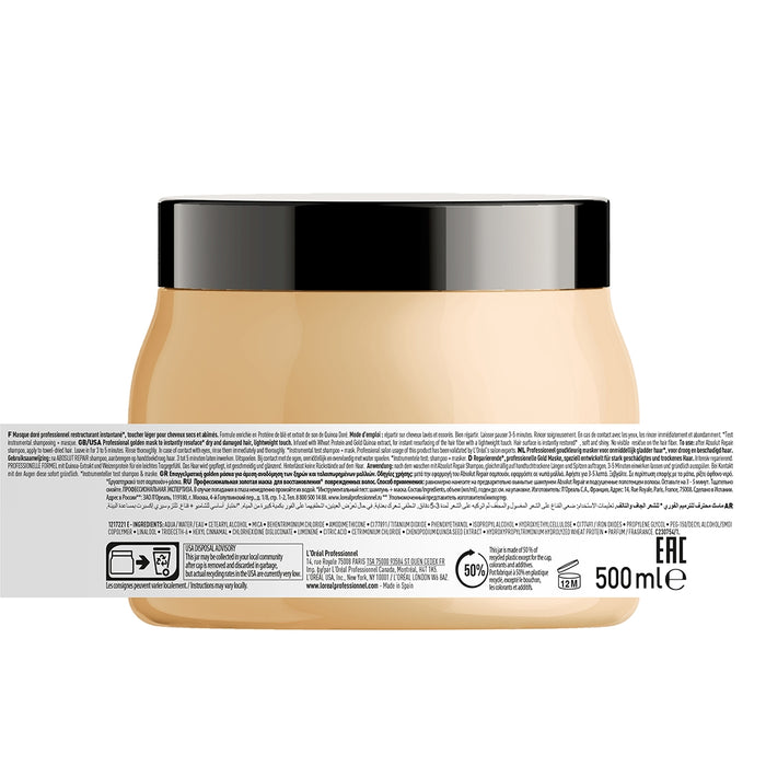 L'Oréal Professionnel Serie Expert Absolut Repair Golden Light Resurfacing Masque 500ml