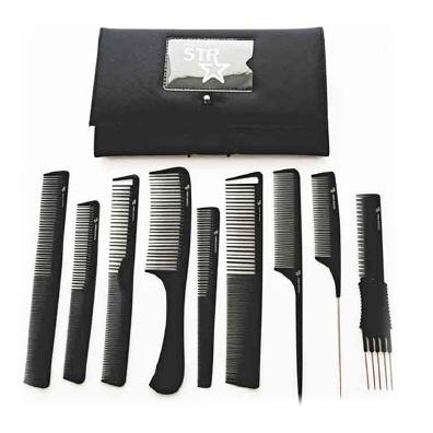 Jaguar STR Professional Styling 9 Piece Carbon Matt Black Comb Set