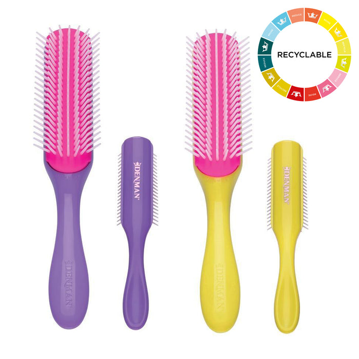 Denman D3 Colour Range Styler 7 Row Brush