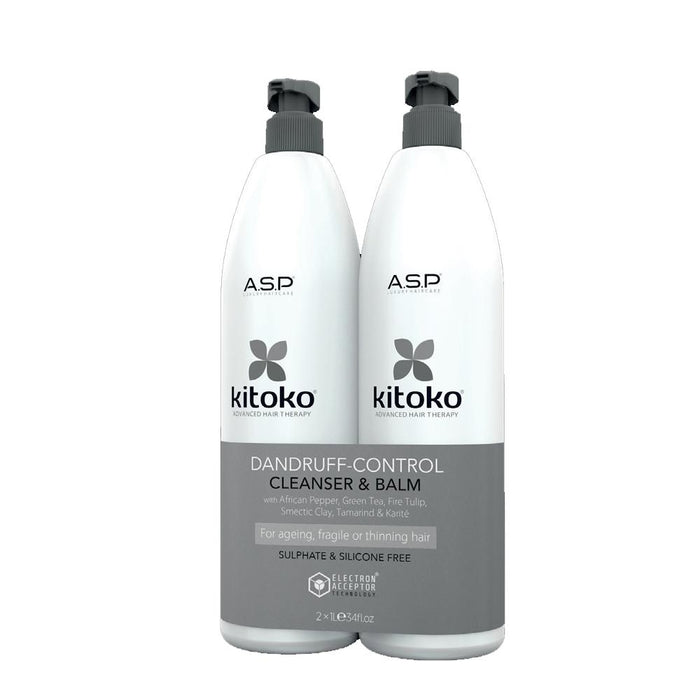 ASP Kitoko Dandruff Control Balm & Cleanser 1L Duo Pack