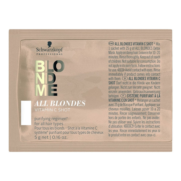 Schwarzkopf Blond Me All Blondes Detox Vitamin C Shots 5 x 5g - Old Packaging