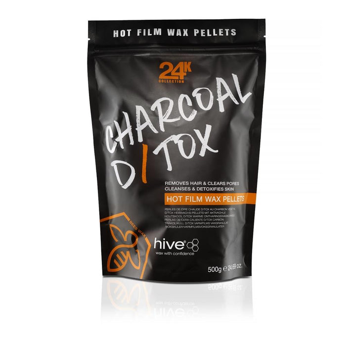 Hive Of Beauty Charcoal D/Tox Wax Pellets 500g