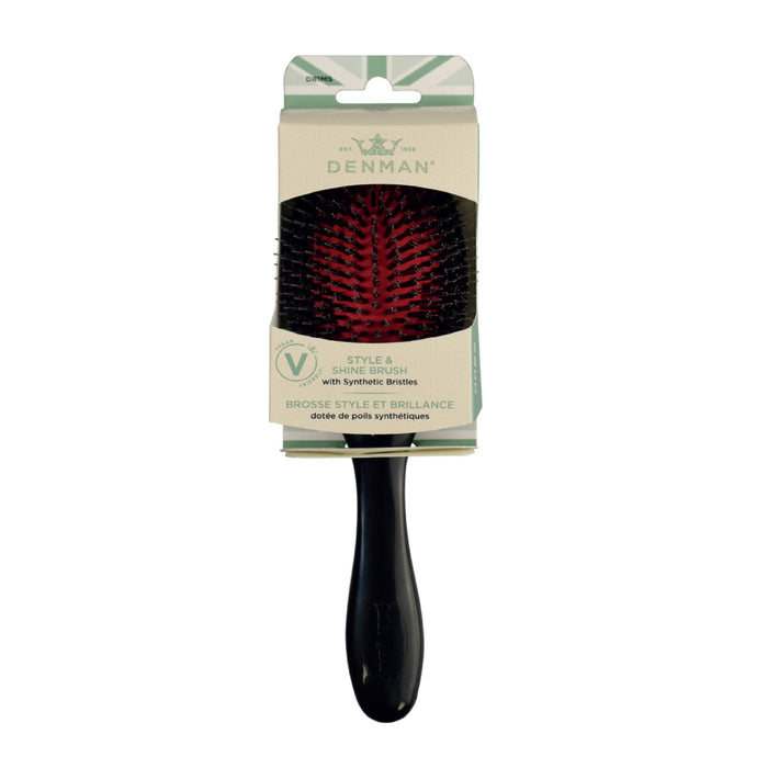 Denman D81M Synthetic Bristle Vegan Style & Shine Brush