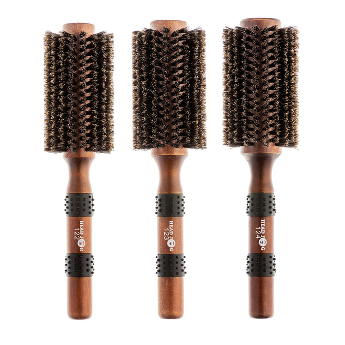 Head Jog Natural Boar Bristle Brushes