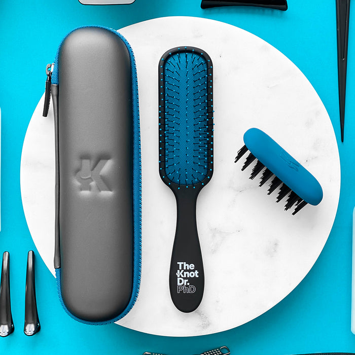 Knot Dr The PhD Kit Salon Detangler Brush Sharkskin (Blue)