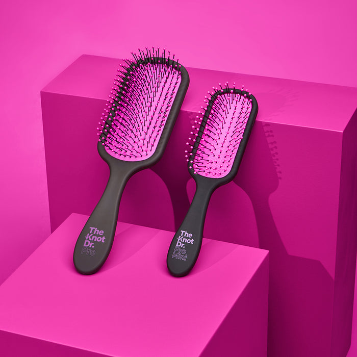 Knot Dr The Pro Hybrid Detangler Brush Fuchsia Pad