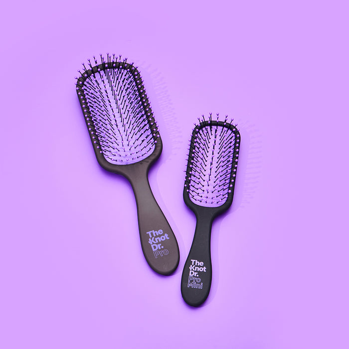 Knot Dr The Pro Mini Hybrid Detangler Brush Periwinkle Pad