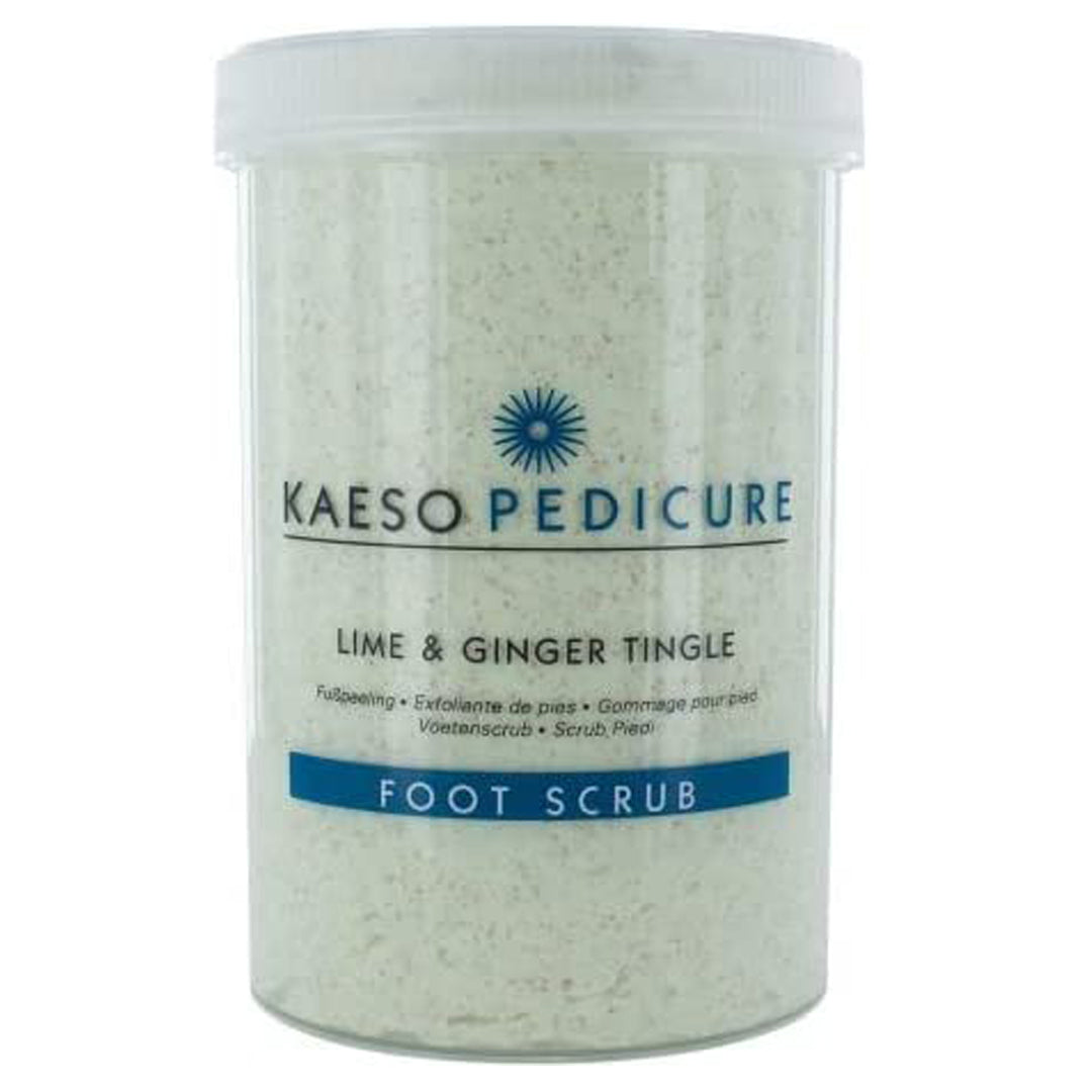 Kaeso Lime And Ginger Tingle Foot Scrub 250 Ml – Belebendes Fußpeeling Mit Limette, Ingwer & Pfefferminzöl, Ohne Parabene & Sulfate