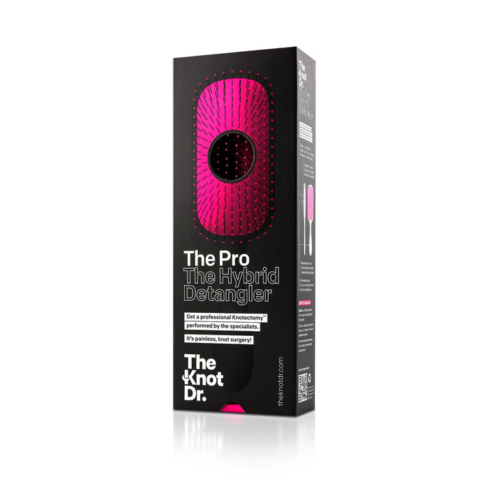 Knot Dr The Pro Hybrid Detangler Brush Fuchsia Pad