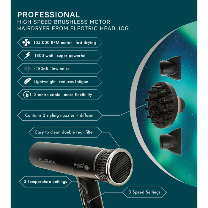Hair Tools Futaria Black Hair Dryer