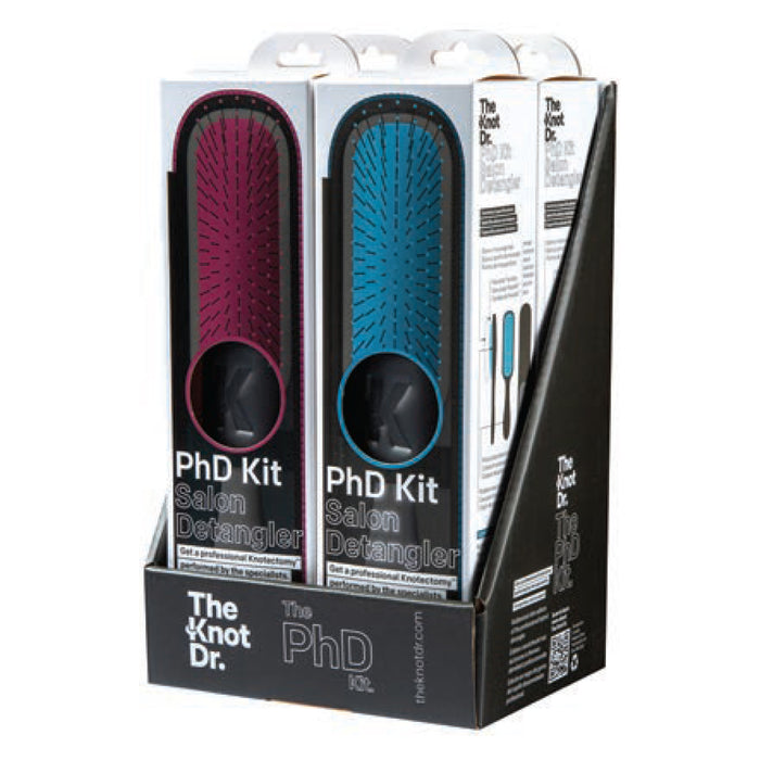 Knot Dr The PhD Kit Salon Detangler Counter Display Box of 4