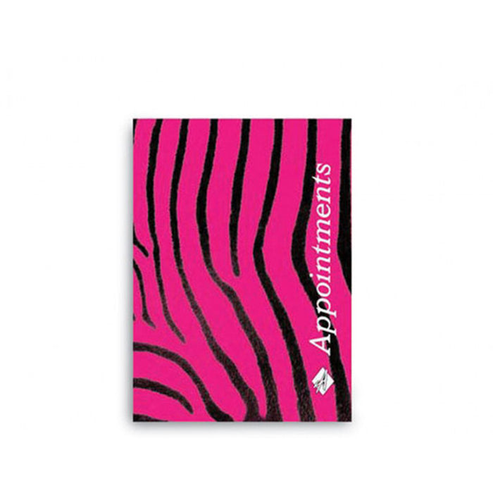 Agenda Zebra Print Pink 6 Column Appointment Book