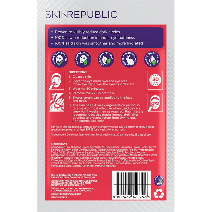 Skin Republic Brightening Eye Mask 3 Pairs 23g