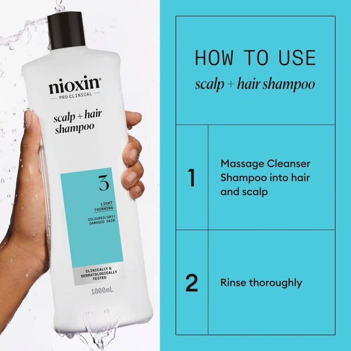 Nioxin System 3 Scalp + Hair Shampoo 1000ml