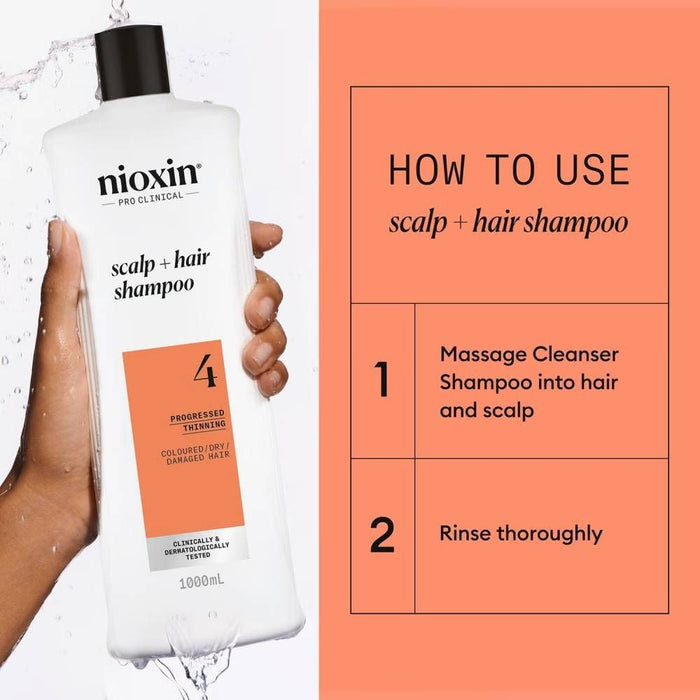 Nioxin System 4 Scalp + Hair Shampoo 1000ml