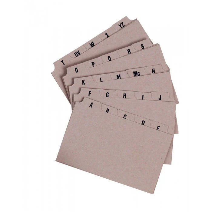 Agenda A-Z Index Record Cards