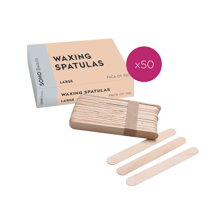 Soho Beauty Large Waxing Spatulas Bulk Buy Case (50x100 spatulas)