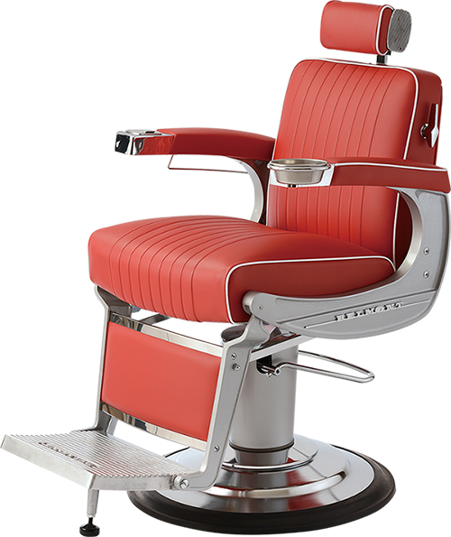 Takara Belmont Apollo 2 Barbers Chair - Red Only - 7 Day Quick Ship
