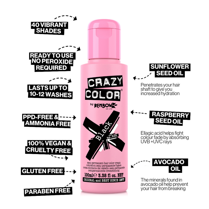 Crazy Color Black 030 100ml