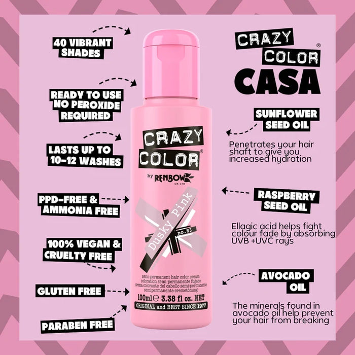 Dusky Pink Crazy Color 100ml