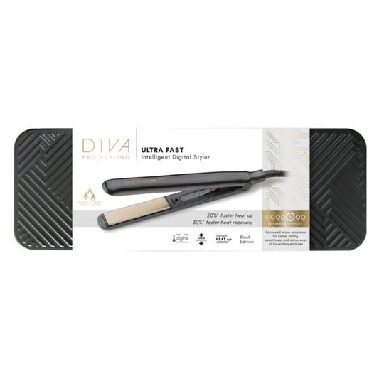 Diva Ultra Fast Intelligent Digital Straightener Black