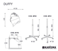 Karisma Duffy Mobile - BP22 Wide Cross Base