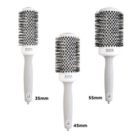 Olivia Garden Expert Blowout Shine Brush White & Grey