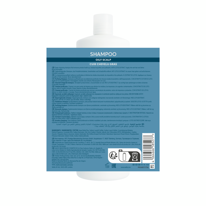 Wella Invigo Scalp Balance Oily Scalp Purifying Shampoo Litre