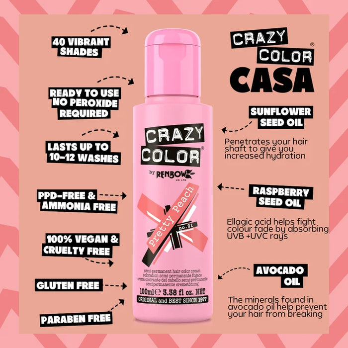 Pretty Peach Crazy Color 100ml