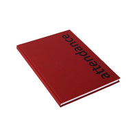 Agenda Salon Attendance Book Red