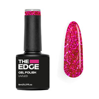 The Edge Gel Polish 8ml - The Magenta Glitter