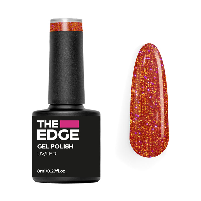 The Edge Gel Polish 8ml - The Metallic Orange