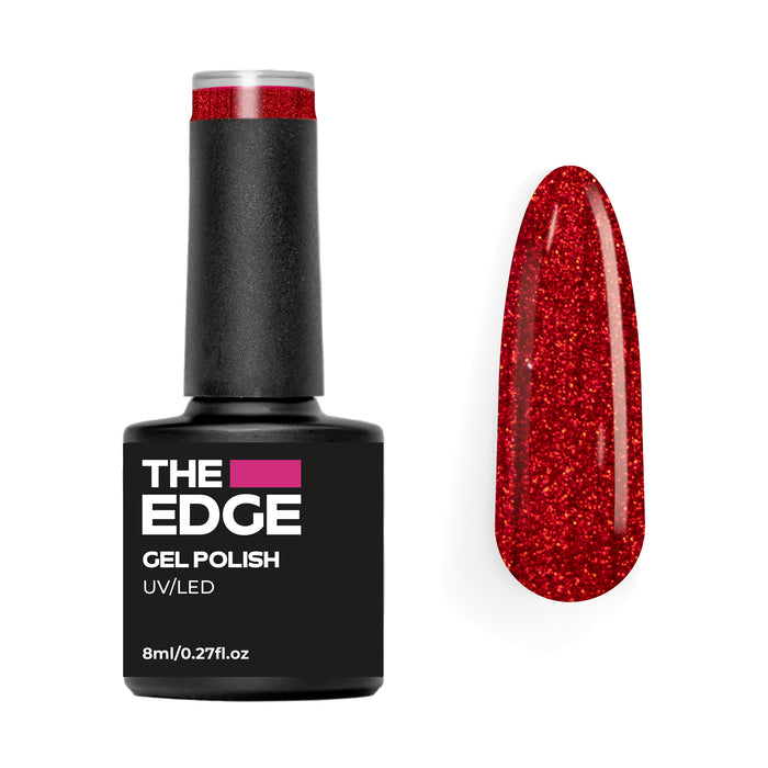 The Edge Gel Polish 8ml - The Metallic Red
